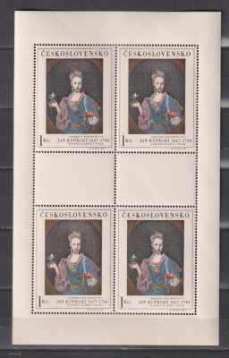 CEHOSLOVACIA 1966 ARTA MI.1668-1672 KLEINBOGEN MNH 4 SCAN foto