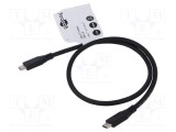 Cablu USB 3.2 USB C 0,5m Goobay negru 10Gbps