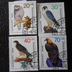 Serie timbre pasari animale fauna Berlin stampilate