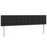 Cumpara ieftin Tablii de pat, negru, 180x5x78/88 cm, catifea