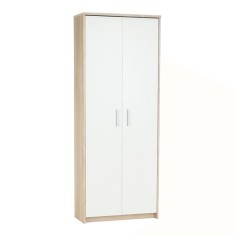 Dulap 2 usi stejar sonoma alb Johan 72.5x33.8x186 cm