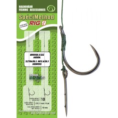 Haldorado - SpeciMethod Rig9 cu fir textil, tepusa 10mm / carlig 10 fara barbeta - 2 bucati/set