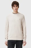 AllSaints pulover de lana STATTEN culoarea bej, neted, M039KA