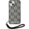 Husa pentru Apple iPhone 15, Karl Lagerfeld, IML Luxury Monogram KL Pattern with Strap, Neagra