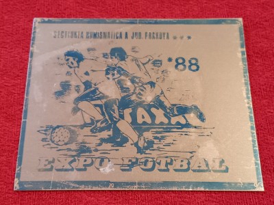 Placheta Expo Fotbal 1988 Ploiesti foto