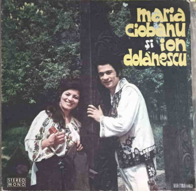 Disc vinil, LP. MARIA CIOBANU, ION DOLANESCU: PE SUB DEALUL CU IZVORU ETC,-MARIA CIOBANU, ION DOLANESCU foto