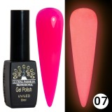 Oja semipermanenta Luminous, Global Fashion, fosforecenta, 8 ml, 07