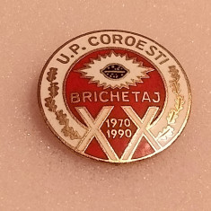 Insigna minerit - BRICHETAJ - U.P. COROESTI 1970-1990 - email