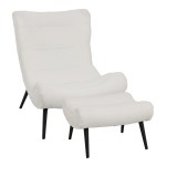 Cumpara ieftin Fotoliu ct taburet Silla, Pako World, Alb, 97x80x100 cm
