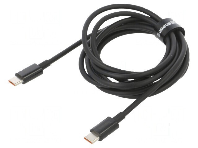 Cablu USB C 2m negru 100W mufe ambele părți