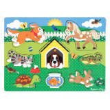 Puzzle din lemn Animalele de companie, Melissa &amp; Doug