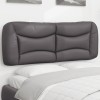 Gossi perna pentru tablie pat, gri, 140 cm, piele artificiala