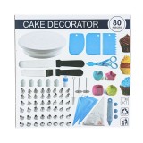 Set de Patiserie cu 80 de Piese si Sabloane pentru Decorarea Torturilor si Prajiturilor Handy KitchenServ