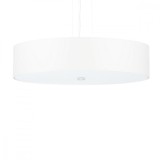 Candelabru Scara Albă Țesătură/Sticlă/Oțel 5 Becuri Rola Minimalist De Interior