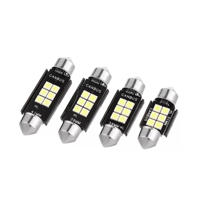 Set 2 leduri 36mm canbus 6 smd alb 6000k PREMIUM