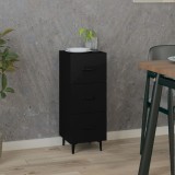 vidaXL Servantă, negru, 34,5x34x90 cm, lemn compozit