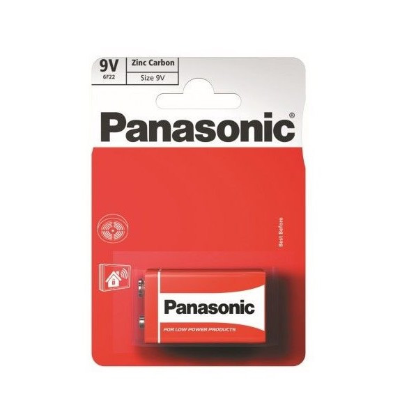 Baterie Panasonic 9V 6F22 6LR61 zinc carbon 6F22RZ/1BP set 1 buc.