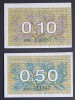Lituania, Lot : 0.10 și 0.50 Talonas 1991, UNC.