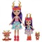 ENCHANTIMALS SET PAPUSI SURORI SI ANIMALUTELE LOR DANESSA DEER SI SPRINT SI DANETTA DEER SI FLEET