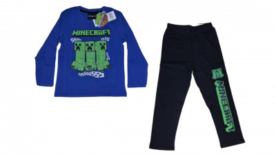 Pijama Minecraft, Creeper army, 5 - 12 ani, ORIGINAL Mojang !! foto