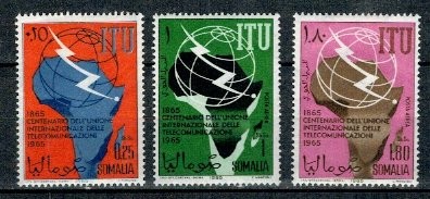 Somalia 1965 - Telecomunicatii, serie neuzata foto