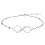 Saray - Bratara personalizata inifinit nume din argint 925