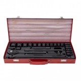 Trusa Chei Tubulare Chrome Vanadium 1/2 cu Clichet, 24 piese, Oem
