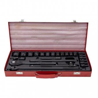Trusa Chei Tubulare Chrome Vanadium 1/2 cu Clichet, 24 piese