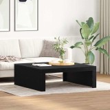 VidaXL Masă de cafea Negru Stejar - 100 x 100 x 35 cm, fabricată din lemn ingineresc de calitate.
