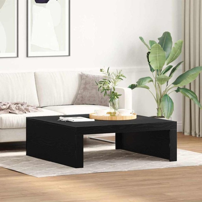 vidaXL Masă de cafea Stejar negru 100 x 100 x 35 cm Lemn compozit