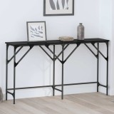 vidaXL Masă de consolă Stejar Negru 140 x 29 x 75 cm Lemn compozit 883530