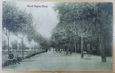 FAGARAS , PARCUL REGINA MARIA , CARTE POSTALA , 1927 foto