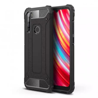 Husa Xiaomi Redmi Note 8T Silicon Antisoc Negru Hybrid Armor foto