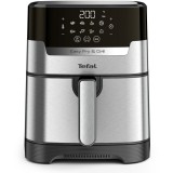 Friteuza fara ulei Tefal Easy Fry&amp;amp;Grill 2in1 EY505D15, 1400W, 4.2L, 8 programe, functie grill, tehnologie Extra Crisp, vas detasabil, Negru/argint