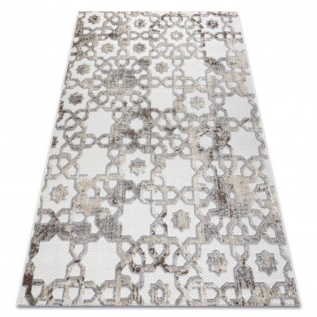 Covor Structural SOLE D3882 Ornament - țesute plate bej / gri, 120x170 cm