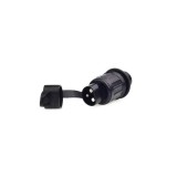 Fișă Tractor/Utilaje 3 Pini ALM, 12-24V, 20A, Plastic Negru
