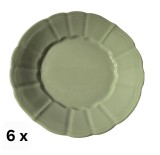 Set 6 farfurii desert, 20,5 cm, Verde salvie