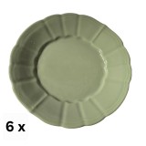 Set 6 farfurii desert, 20,5 cm, Verde salvie