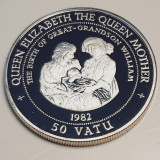 782 Vanuatu 50 Vatu 1995 Birth of Prince William km 26 argint, Australia si Oceania