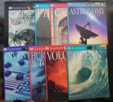 8 x Enciclopedia EYEWITNESS DORLING KINDERSLEY: Space Exploration * Pyramid * Castle * Astronomy * Invention * Hurricane &amp; Tornado * Volcano * Ocean