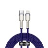 Cablu Type-C la Lightning 20W, 2m - Baseus Cafule Series (CATLJK-B05) - Purple