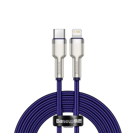 Cablu Type-C la Lightning 20W, 2m - Baseus Cafule Series (CATLJK-B05) - Purple