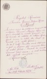 HST 249S Certificat cetățenie rom&acirc;nă 1896 semnat primar oraș Roman