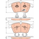 Placute frana Mercedes Clasa M (W164) 02.05-12.12, R-Class (W251 V251) 08.05-10.17, Fata, TRW
