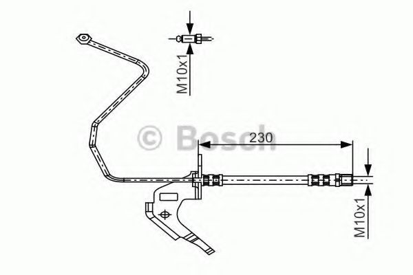 Conducta / cablu frana OPEL COMBO Combi (2001 - 2016) BOSCH 1 987 481 162