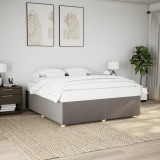 VidaXL Cadru de pat fără saltea, gri taupe, 180x200 cm, textil