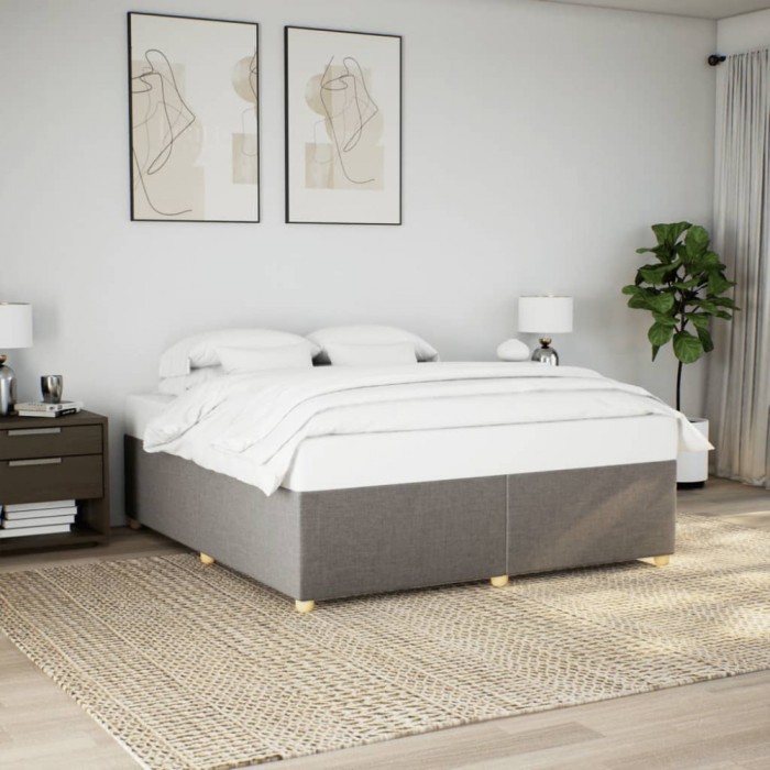 vidaXL Cadru de pat fără saltea, gri taupe, 180x200 cm, textil 3284754