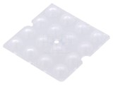 Lentilă LED pătrată plexiglass transparentă 7,5mm