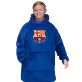 FC Barcelona hanorac cu glugă pentru copii oversize blanket blue - 6/10 let