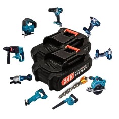 Set 2 Acumulatori 24V 2.0Ah APF&reg; Compatibili Universal + Bit Magnetic cu 2 Capete, Putere Extinsa